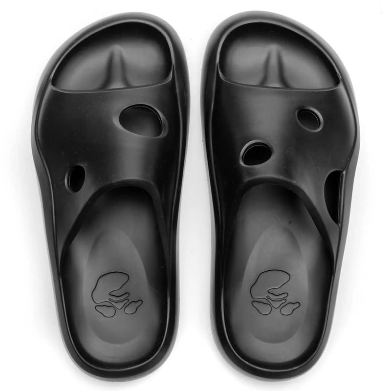 Meteor Rubber Slider - Black/Black
