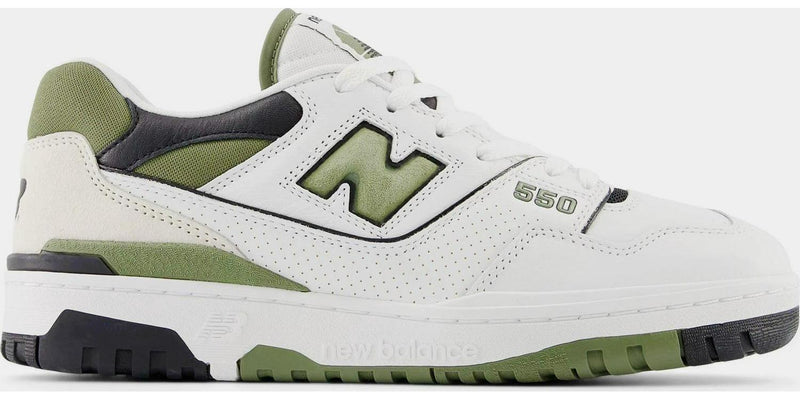 NEW BALANCE 550 White Olive Green Black BB550DOB-550 Sneaker Shoe Trainer