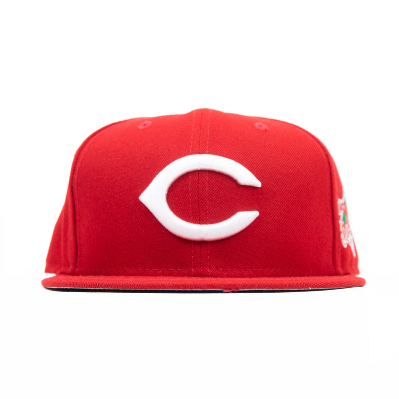 New ErA Cincinnati Reds '90 WS White 59Fifty 5950 Patch Fitted Cap Hat