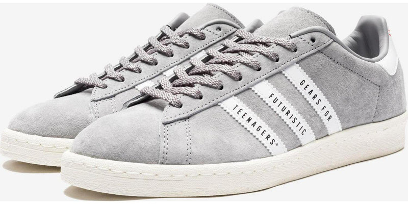ADIDAS X HUMAN MADE CAMPUS White Silver Grey Red FY0733 Sneaker Shoe Trainer