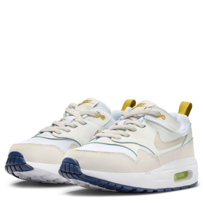 Kids Nike Air Max 1 Easyon White Yellow Blue Bronzine DZ3308-103 Sneaker Shoe