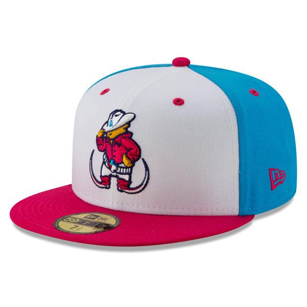 New Era Amarillo Sod Poodles POINTY BOTAS Copa Blue Pink 59Fifty 5950 Fitted Hat