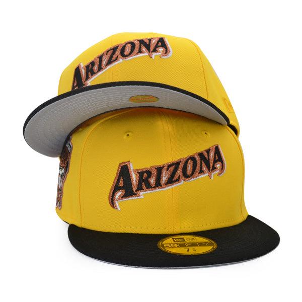 New Era Arizona Diamondback '89 Canary Gray Black 59Fifty 5950 Patch Fitted Hat