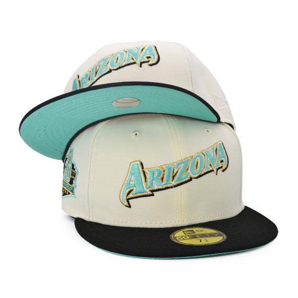 New Era Arizona Diamondbacks 20th ANN Black Mint Green 59Fifty 5950 Patch Fitted