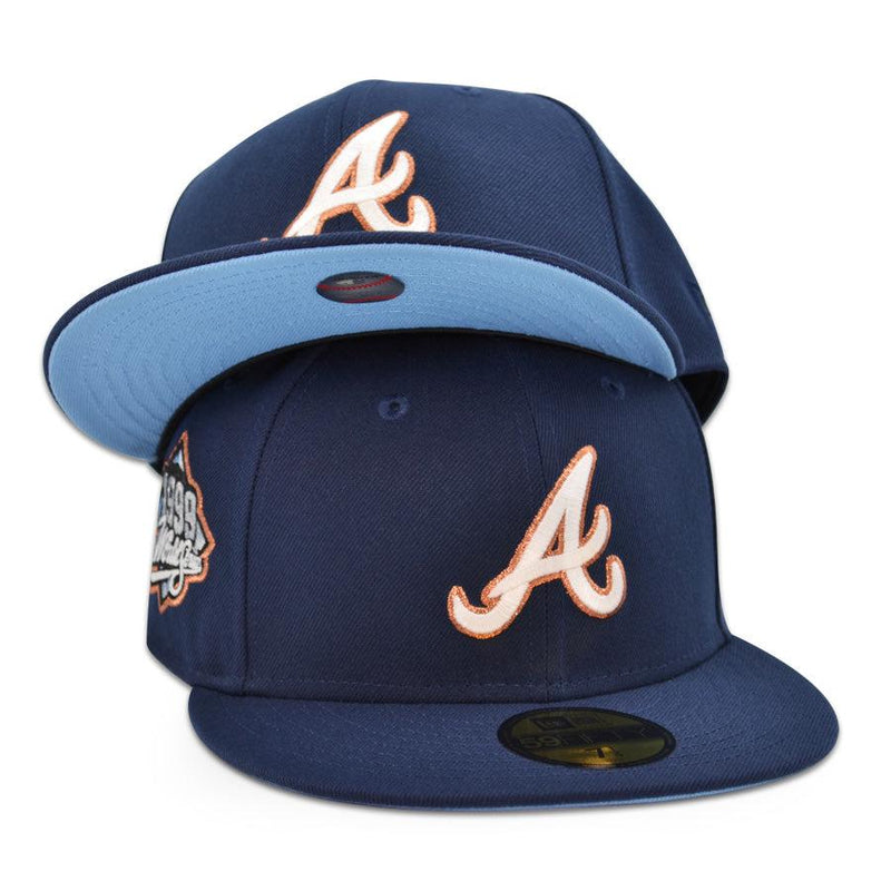 New Era Atlanta Braves '99 WS Ocean Side White Sky Blue 59Fifty 5950 Patch Cap