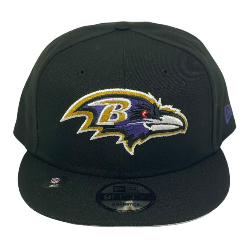New Era BALTIMORE RAVENS Black White Purple Gray 9Fifty 950 Patch Snapback Hat
