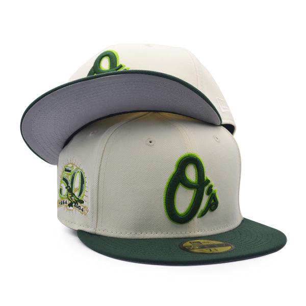 New Era Baltimore Orioles 50th Anni Chrome Green Gray 59Fifty 5950 Patch Fitted