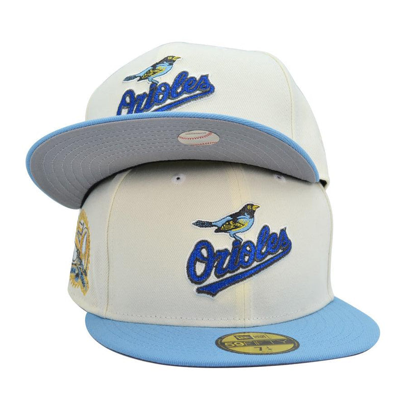 New Era Baltimore Orioles Chrome Blue Yellow Gray 59Fifty 5950 Patch Fitted