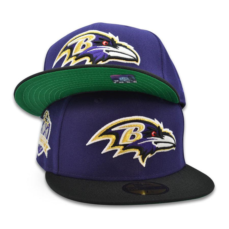 New Era Baltimore Ravens Black Green White Yellow Red 59Fifty 5950 Patch Fitted