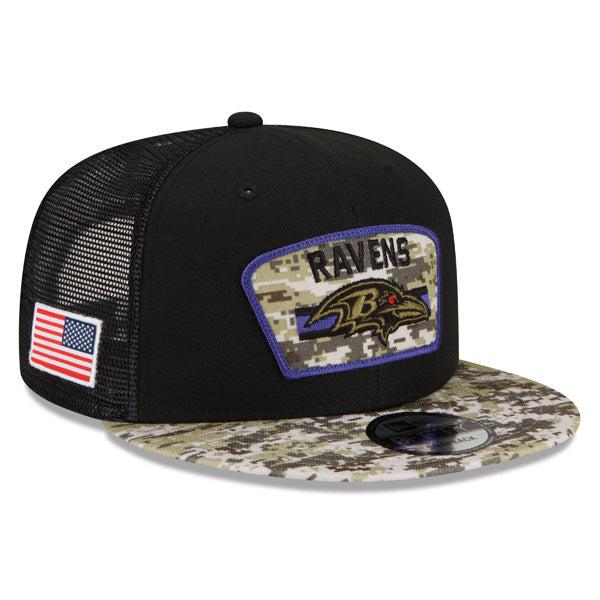 New Era Baltimore Ravens '21 Grey Camo USA FLAG ARMY 9Fifty 950 Patch Snapback