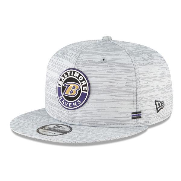 New Era Baltimore Ravens Gray Purple Black Yellow 9Fifty 950 Patch Snapback Hat