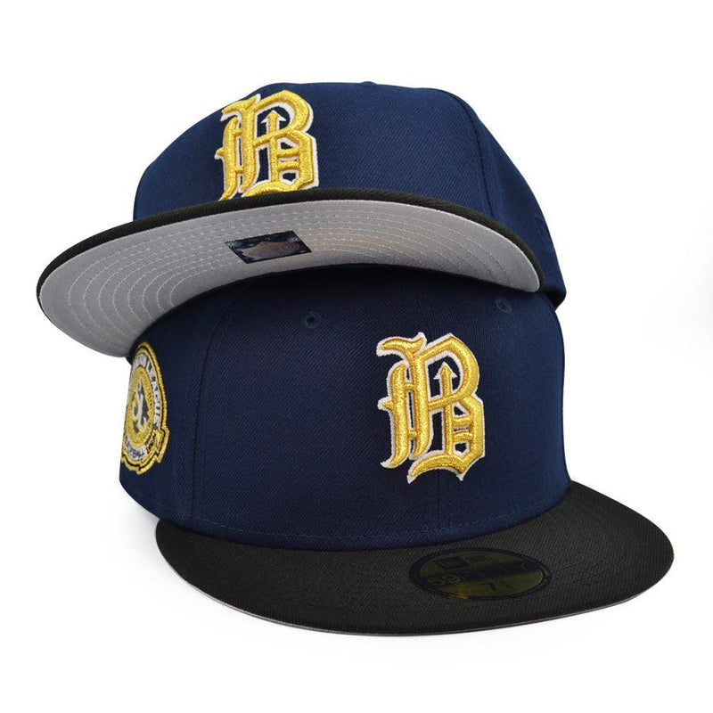 New Era Birmingham Baron Ocean Blue Yellow Black Gray 59Fifty 5950 Patch Fitted