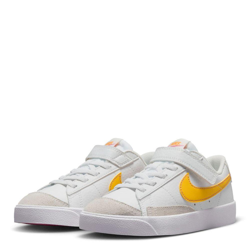 Kids Nike Blazer Low '77 Summit White Pinksicle Gold DA4075-123 Sneaker Shoe