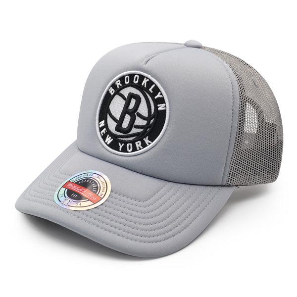 Mitchell And Ness Brooklyn Nets KEEP ON TRUCKIN Gray Black Patch Snapback Hat