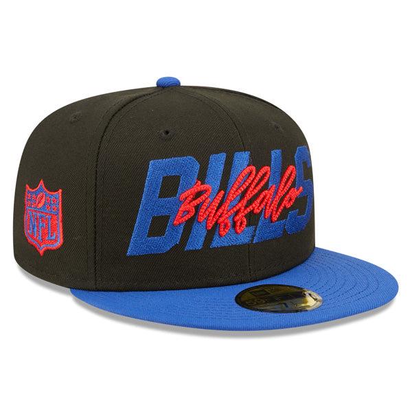 New Era Buffalo Bills '22 Draft Blue Red Gray 59Fifty 5950 Patch Fitted Cap Hat