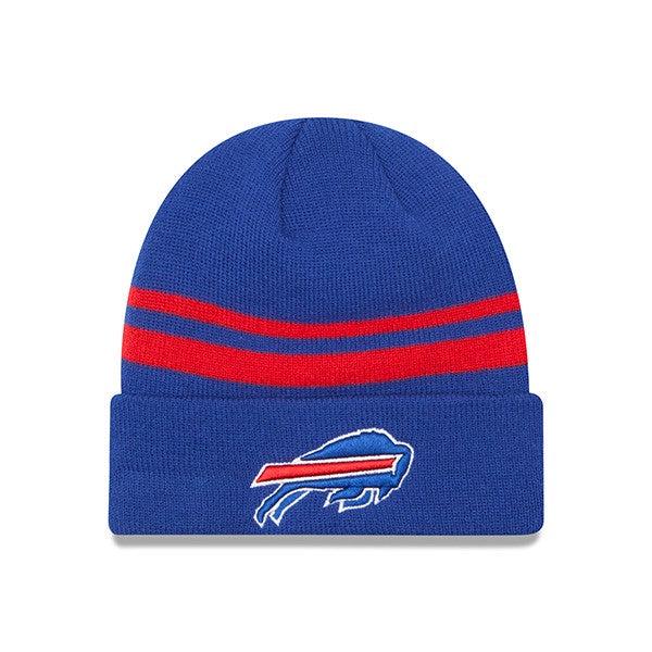 New Era Buffalo Bills STRIPED Blue Red White Cuffed Knit Hat NFL