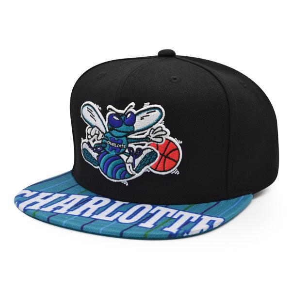 Mitchell And Ness Charlotte Hornets SWINGMAN POP Black White Blue Patch Snapback
