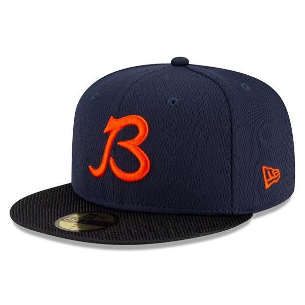 New Era Chicago Bears '21 NFL Navy Blue Black 59Fifty 5950 Patch Fitted Cap Hat