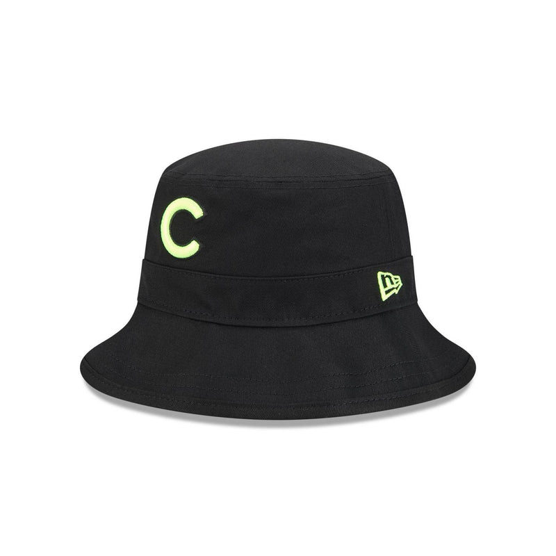 New Era Chicago Cubs Hi Vis Doodle Black Grey Grey Bucket Hat
