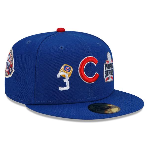 New Era Chicago Cubs RING COUNT Royal Red Gray 59Fifty 5950 Patch Fitted Hat