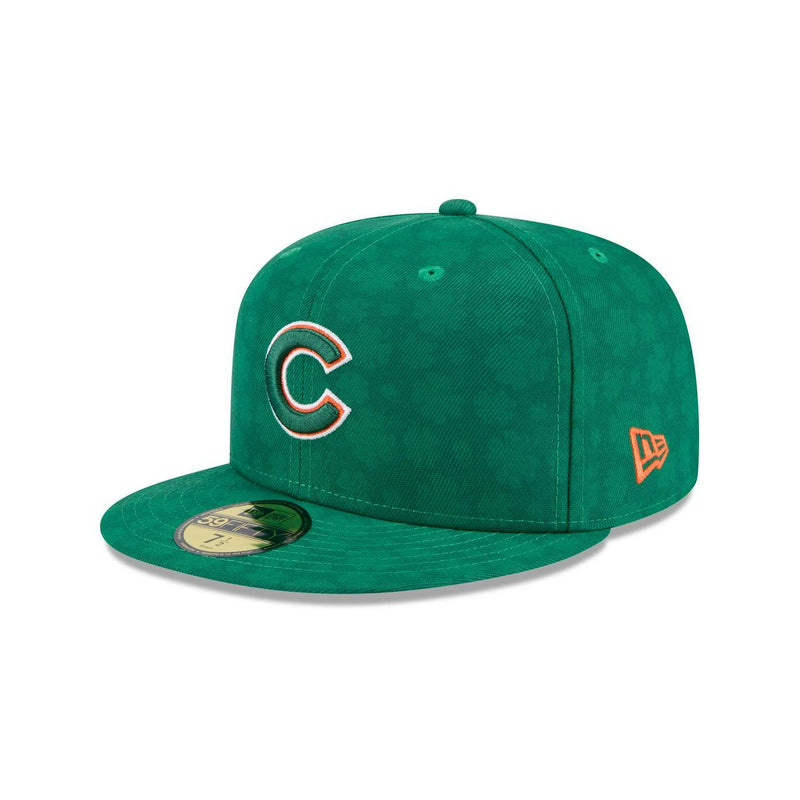 New Era Chicago Cubs St. Patrick's Day 2025 Green Gray 59Fifty 5950 Patch Fitted