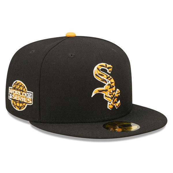 New Era Chicago White Sox '05 WS Tiger Orange 59Fifty 5950 Patch Fitted Cap Hat