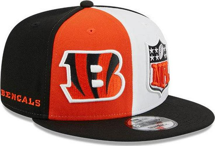 New Era Cincinnati Bengals '23 Pinwheel Orange White 9Fifty 950 Patch Snapback