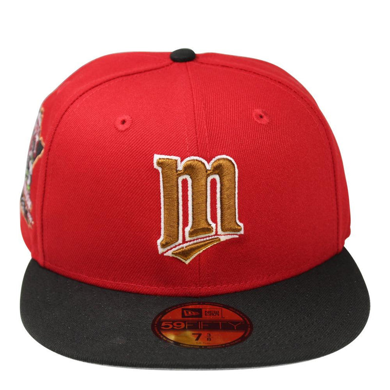 New Era Minnesota Twins 40th Anni Red Black Gray 59Fifty 5950 Patch Fitted Hat