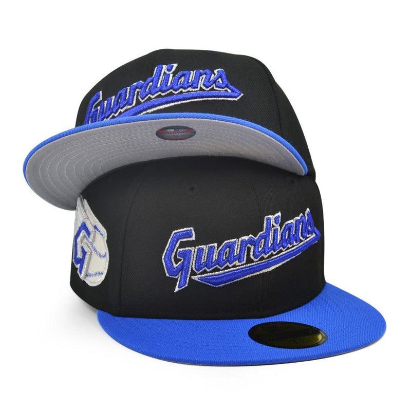New Era Cleveland Guardians ALTERNATE WINGS Black Blue Gray 59Fifty 5950 Fitted