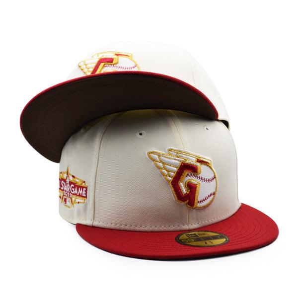 New Era Cleveland Guardian '22 ASG White Red Brown 59Fifty 5950 Patch Fitted Hat