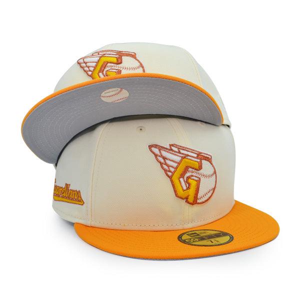 New Era Cleveland Guardian Indian Wheaties Orange Gray 59Fifty 5950 Patch Fitted