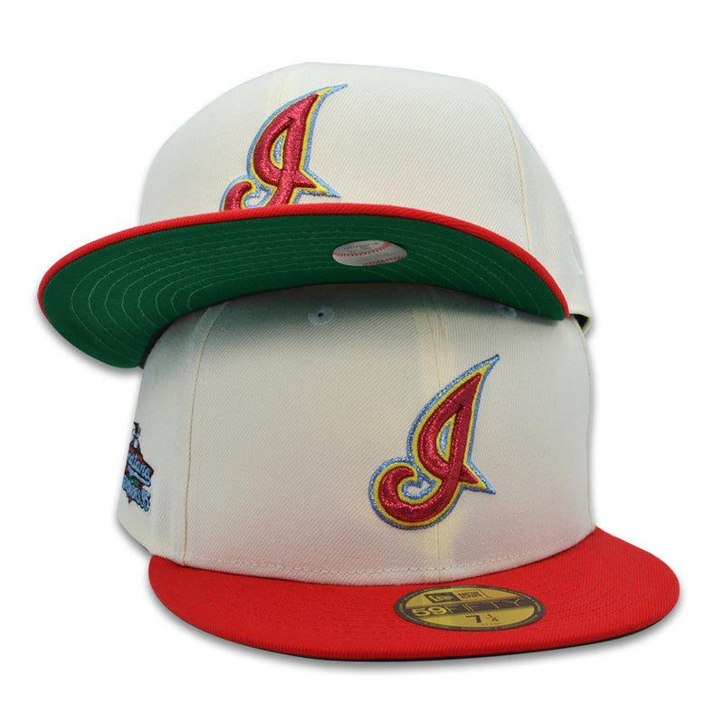 New Era Cleveland Indians '95 WS White Red Orange 59Fifty 5950 Patch Fitted Hat