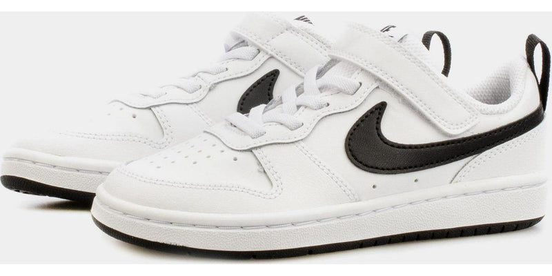 Kids Nike Court Borough Low 2 PS White Black BQ5451-104 Sneaker Trainer
