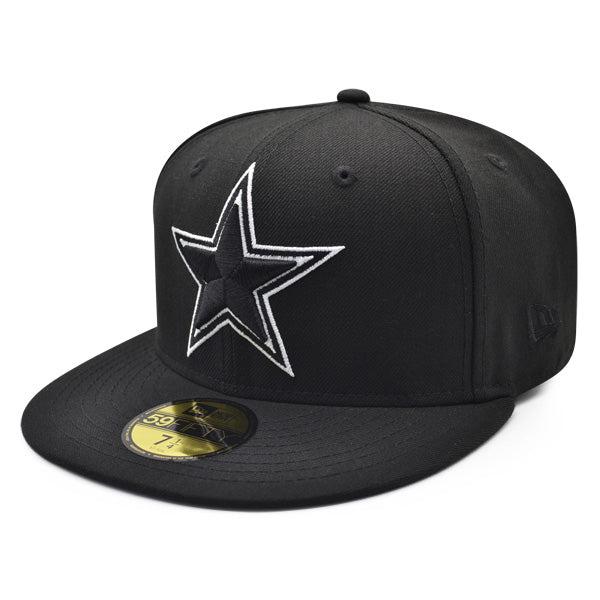 New Era Dallas Cowboys Classic BLACK WHITE 59Fifty 5950 Patch Fitted Cap Hat