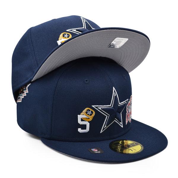 New Era Dallas Cowboys Navy Blue Gray RING COUNT 59Fifty 5950 Patch Cap Hat