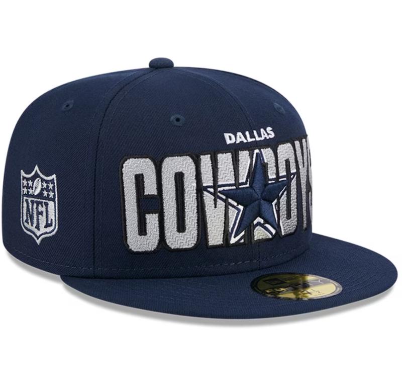 New Era Dallas Cowboys '23 NFL Navy Gray White 59Fifty 5950 Patch Fitted Cap Hat