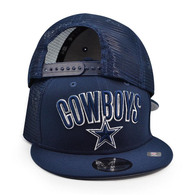New Era Dallas Cowboys Navy Blue White Black 9Fifty 950 Patch Snapback Cap Hat