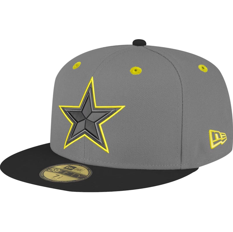 New Era Dallas Cowboys Gray Black Volt Lime Green 59Fifty 5950 Patch Fitted