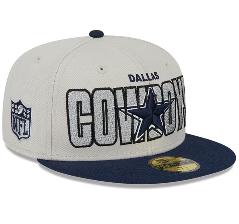 New Era Dallas Cowboys '23 NFL Stone Navy White Gray 59Fifty 5950 Patch Fitted