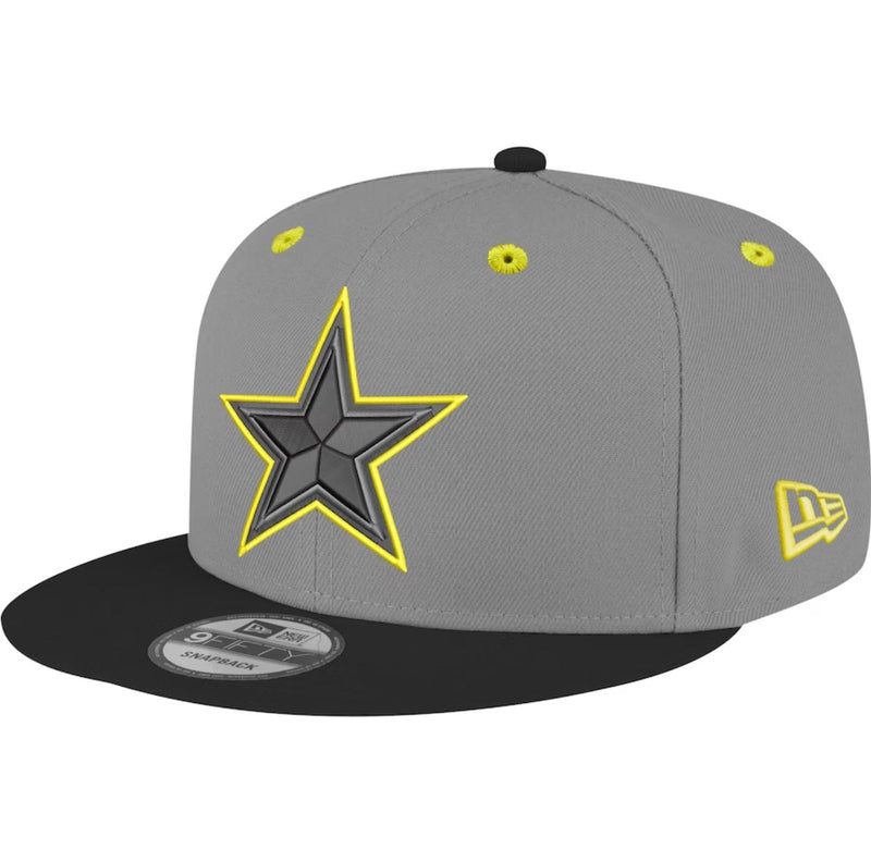 New Era Dallas Cowboys VOLT Gray Black Volt Yellow 9Fifty 950 Patch Snapback