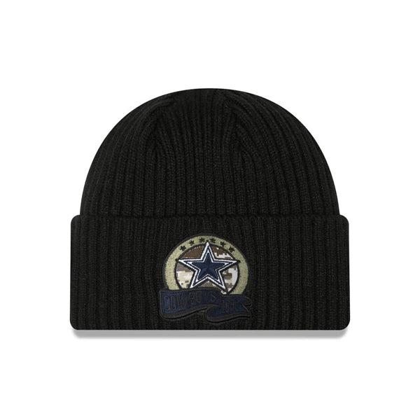 New Era Dallas Cowboys '22 Salute To Service Black Cuffed Knit Hat