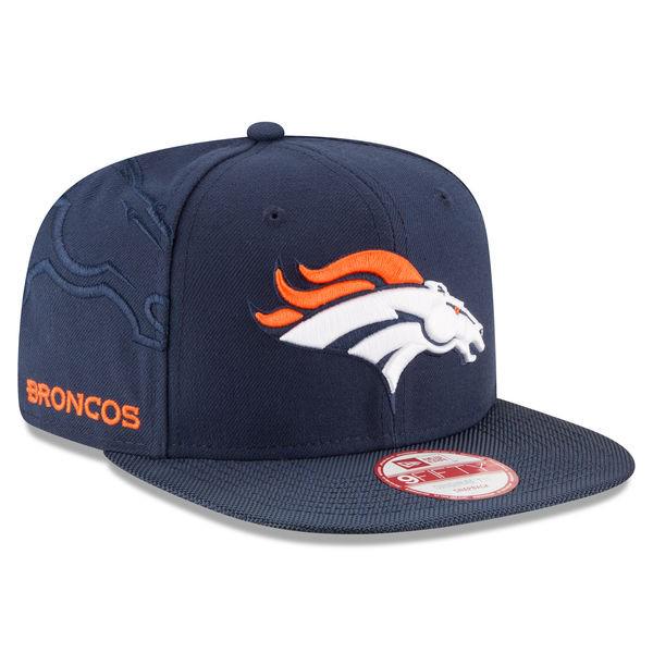 New Era Denver Broncos Blue Orange White Black 9Fifty 950 Patch Snapback Cap Hat