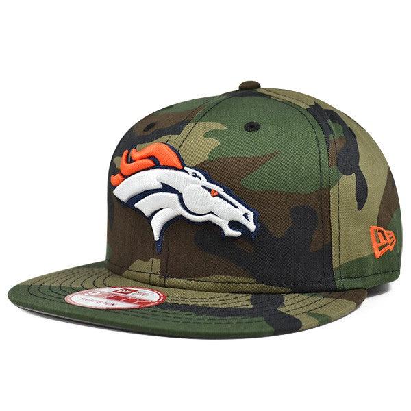 New Era Denver Broncos CAMO White Orange 9Fifty 950 Patch Snapback Cap Hat