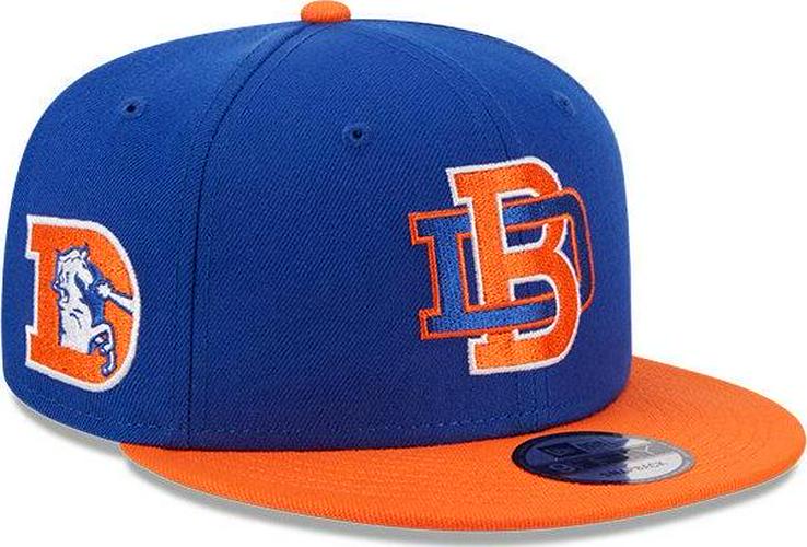 New Era Denver Broncos Royal Orange Gray Black White 9Fifty 950 Patch Snapback