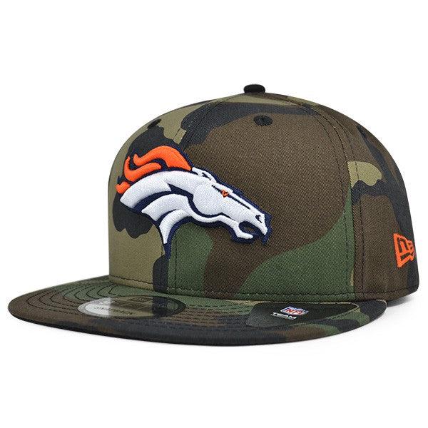 New Era Denver Broncos Wood Brown Camo White Orange 9Fifty 950 Patch Snapback