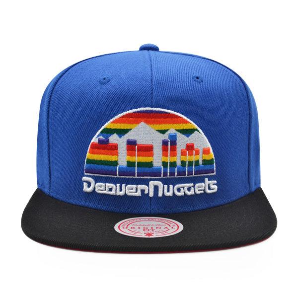 Mitchell And Ness Denver Nuggets CLASSIC 2Tone Royal Blue Black Red Snapback Hat
