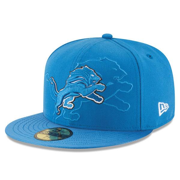 New Era Detroit Lions '16 NFL Sky Blue White 59Fifty 5950 Fitted Cap Hat