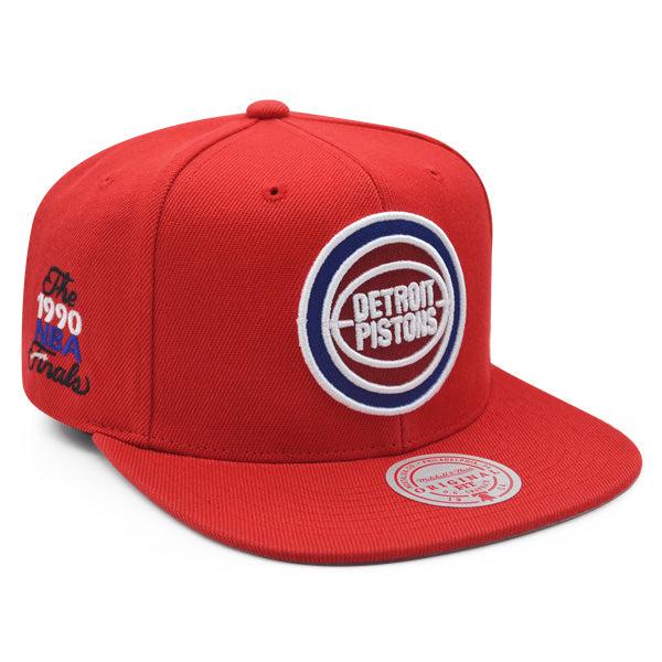 Mitchell And Ness Detroit Pistons '90 NBA Finals Champions Red White Snapback