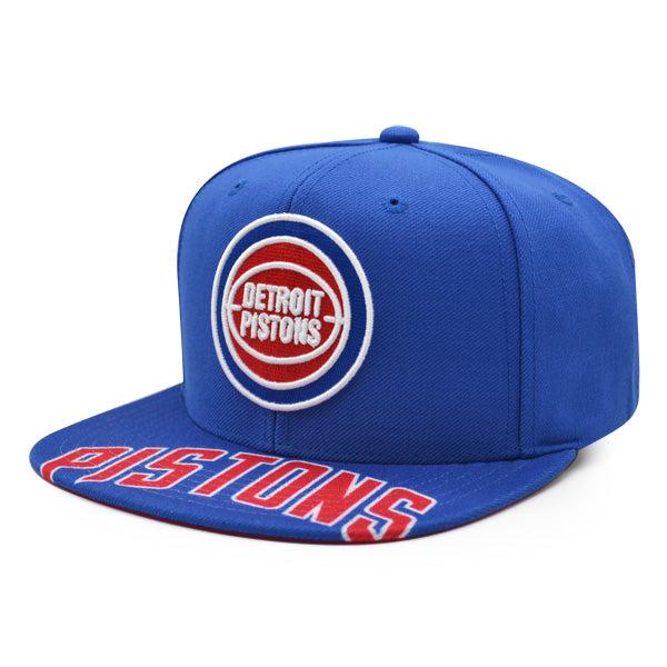 Mitchell And Ness Detroit Pistons SWINGMAN POP Royal Blue White Red Snapback Hat