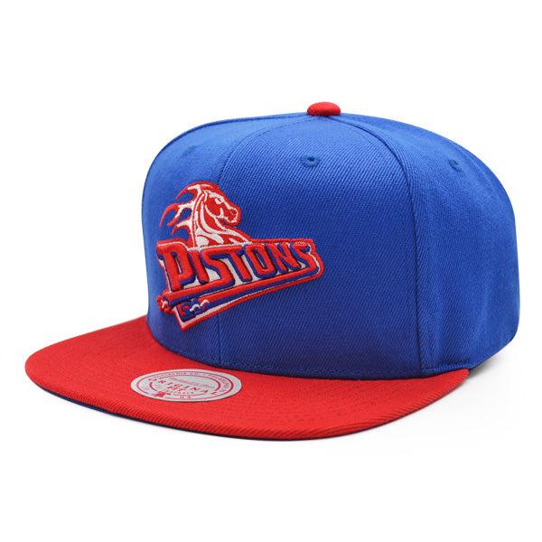 Mitchell And Ness Detroit Pistons HWC RELOAD Royal Blue Red Patch Snapback Hat